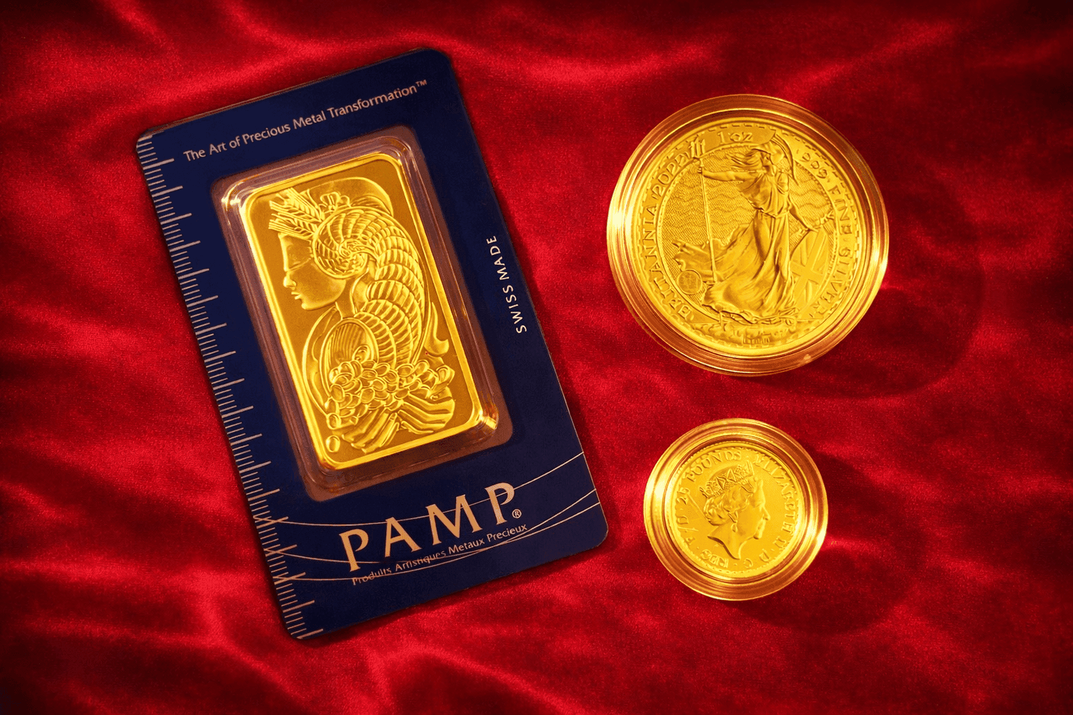 Investment-grade gold coins and bars available to buy